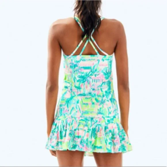 Lilly Pulitzer Perfect Match Luxletic Tennis Set Tank & Skort UPF 50+ XL - Picture 2 of 13
